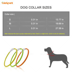 New Pet Supply Christmas Led Dog Collar with Reflective Silks Waterproof Pet Collar Led Light Up Use Dog Gift